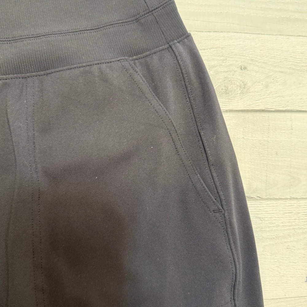 Athleta women's black wide leg pants pull on zippered pockets size medium - Picture 4 of 11